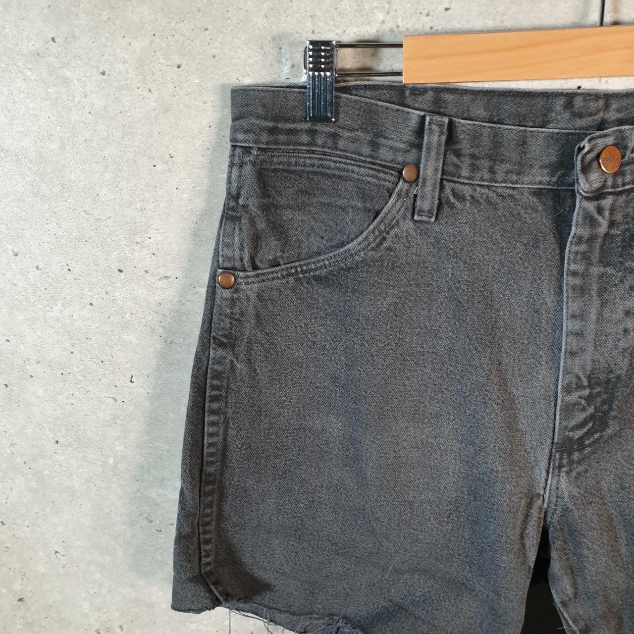 Vintage Wrangler Cut Off Denim Shorts Jorts Cargo Men’s W34 Grey Baggy Cotton