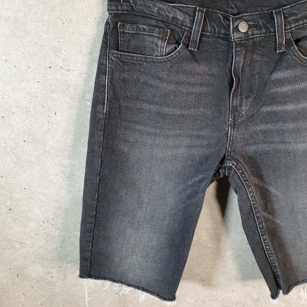 Vintage Levi’s 511 Cut Off Denim Shorts Jorts Cargo Men’s W31 Grey Baggy Cotton
