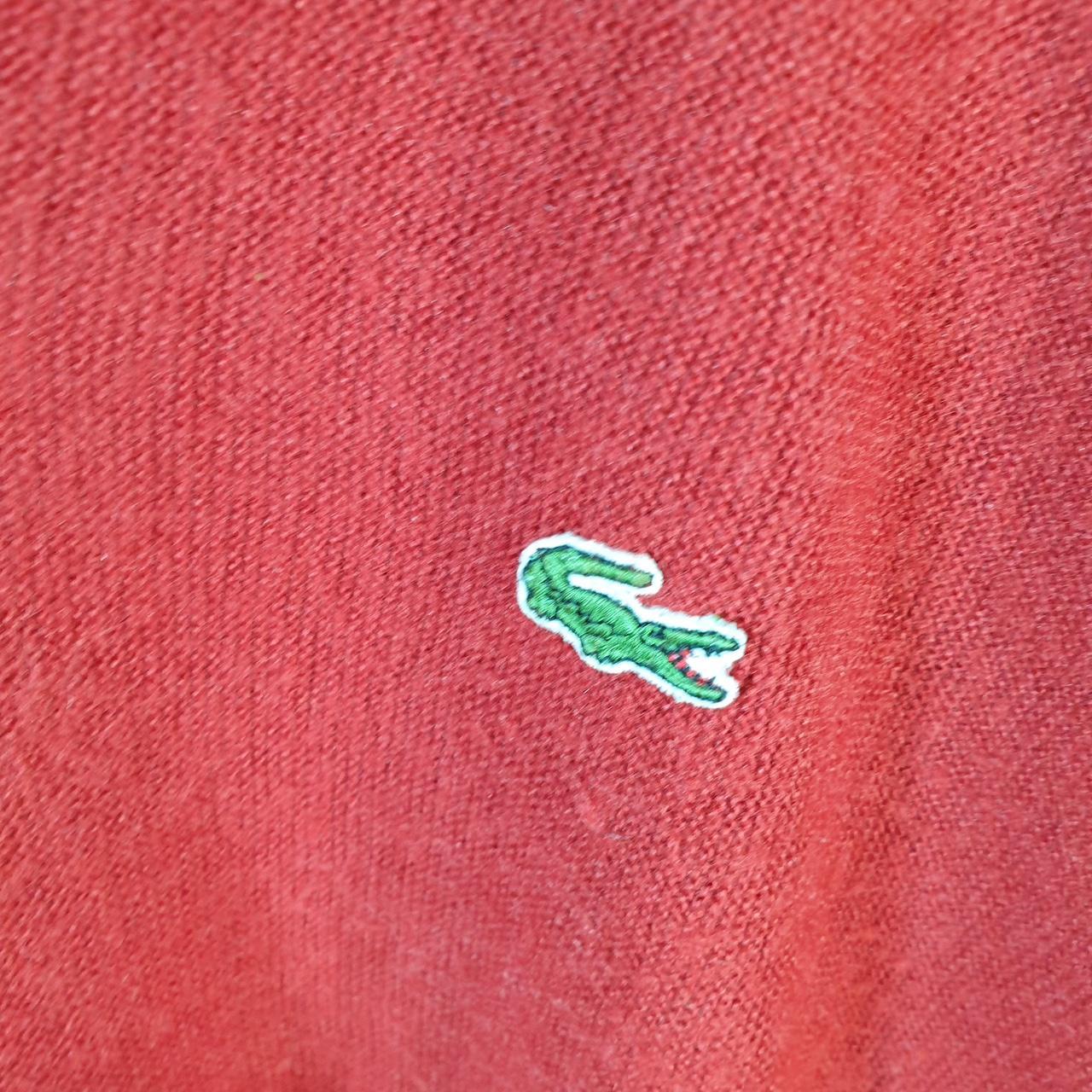 Vintage Izod Lacoste 90s USA Sweatshirt Men’s Medium Red Pullover Logo Y2K Jumper
