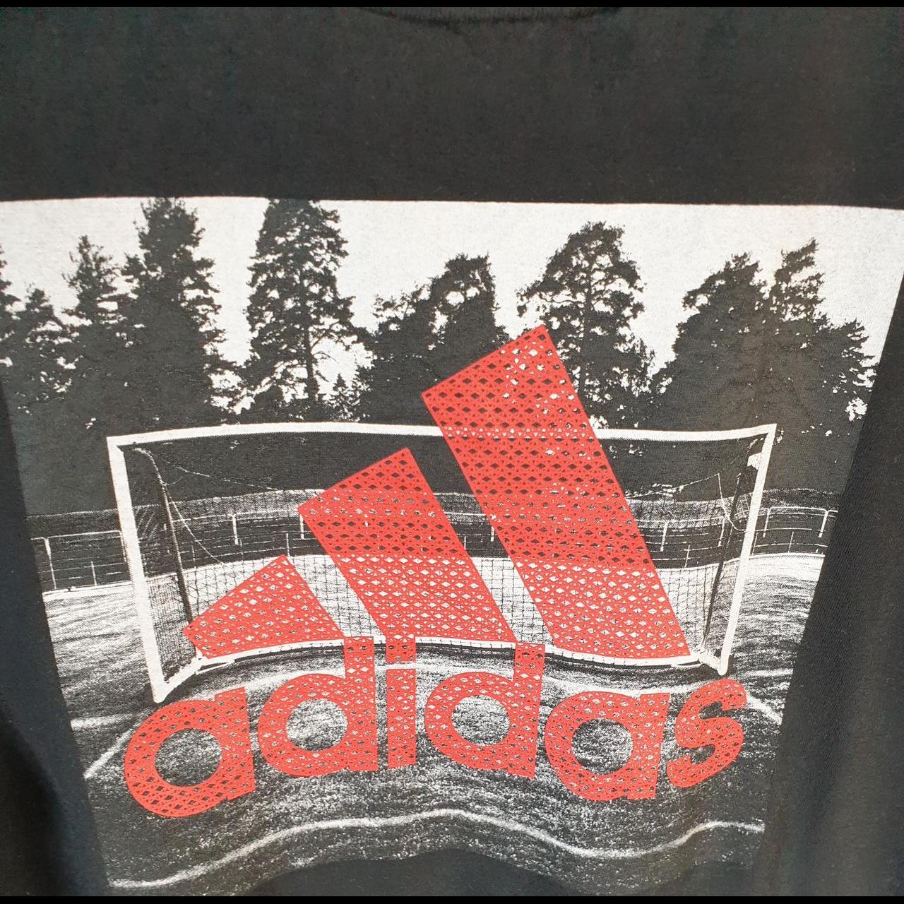 Vintage Adidas Go To Tee T Shirt Womens XL Black Three Stripes Logo Athletic