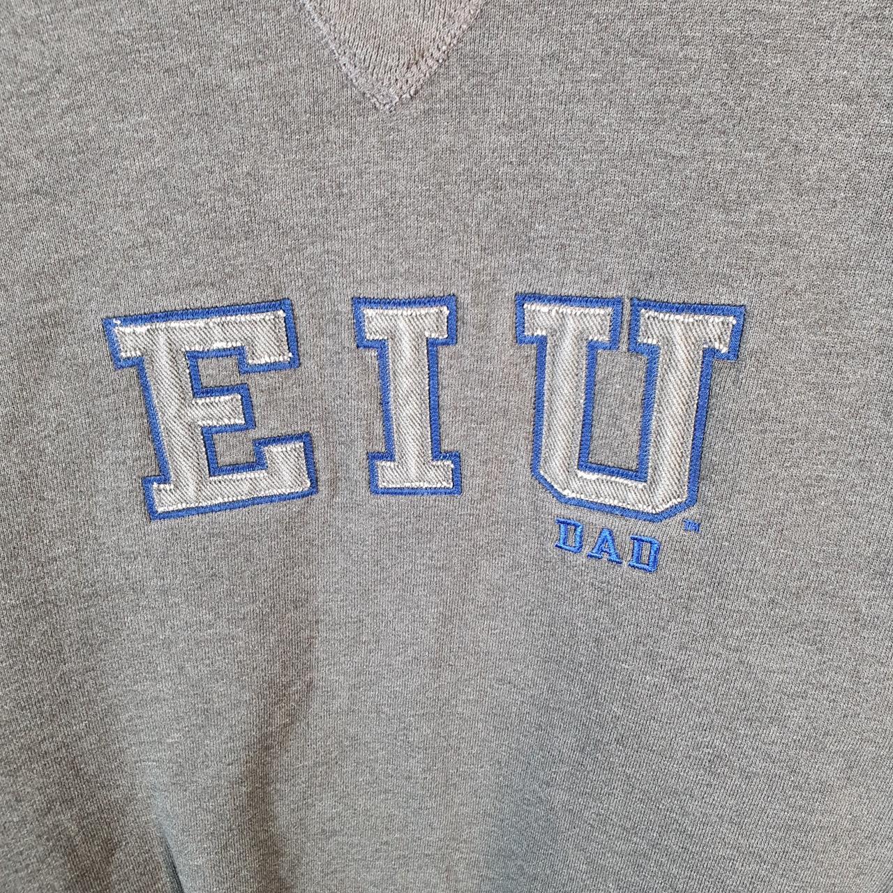 Vintage Russell Athletic EIU Dad USA Sweatshirt Men’s Medium Grey Pullover