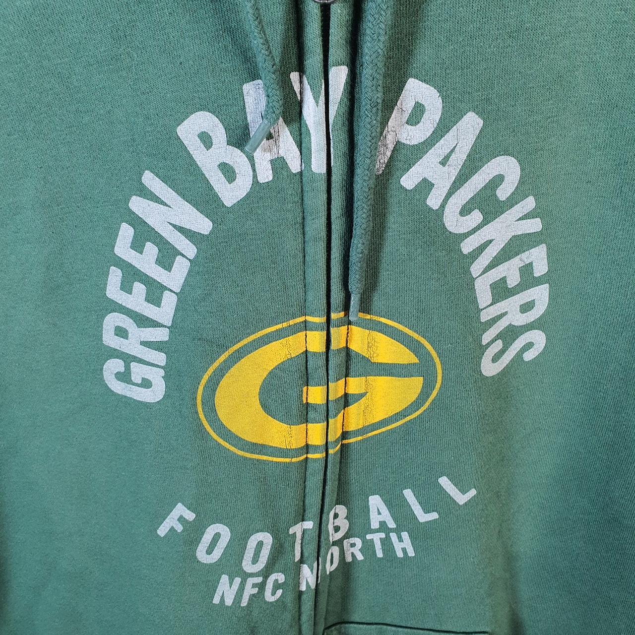 Vintage NFL Green Bay Packers Hoodie Womens XL Green Full Zip USA Pro Sport