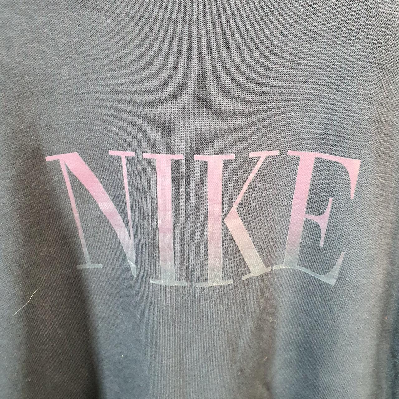 Vintage Nike Dri Fit Spellout Womens Small Black Swoosh Y2K Pullover