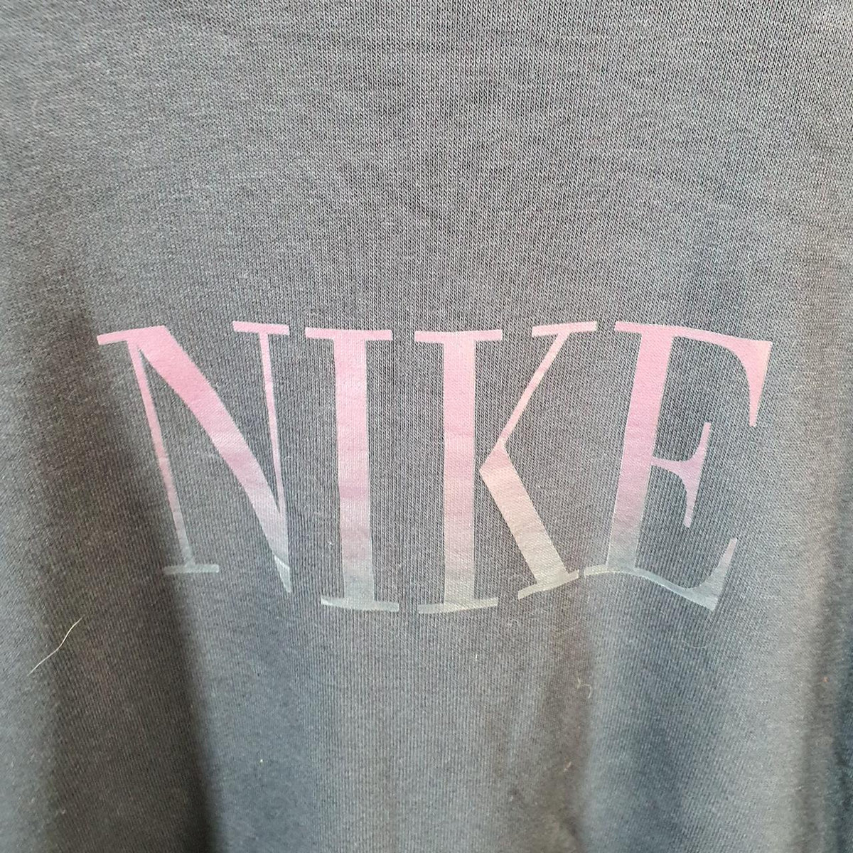 Vintage Nike Dri Fit Spellout Womens Small Black Swoosh Y2K Pullover