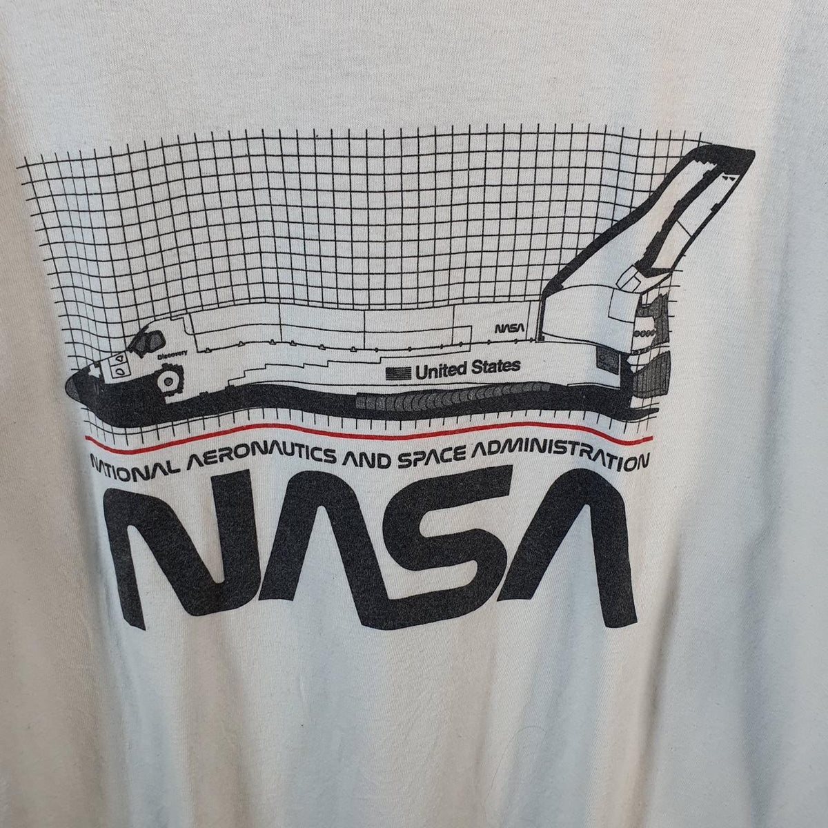 Vintage Creative Empire NASA T Shirt Men’s Large White Logo Graphic Spellout