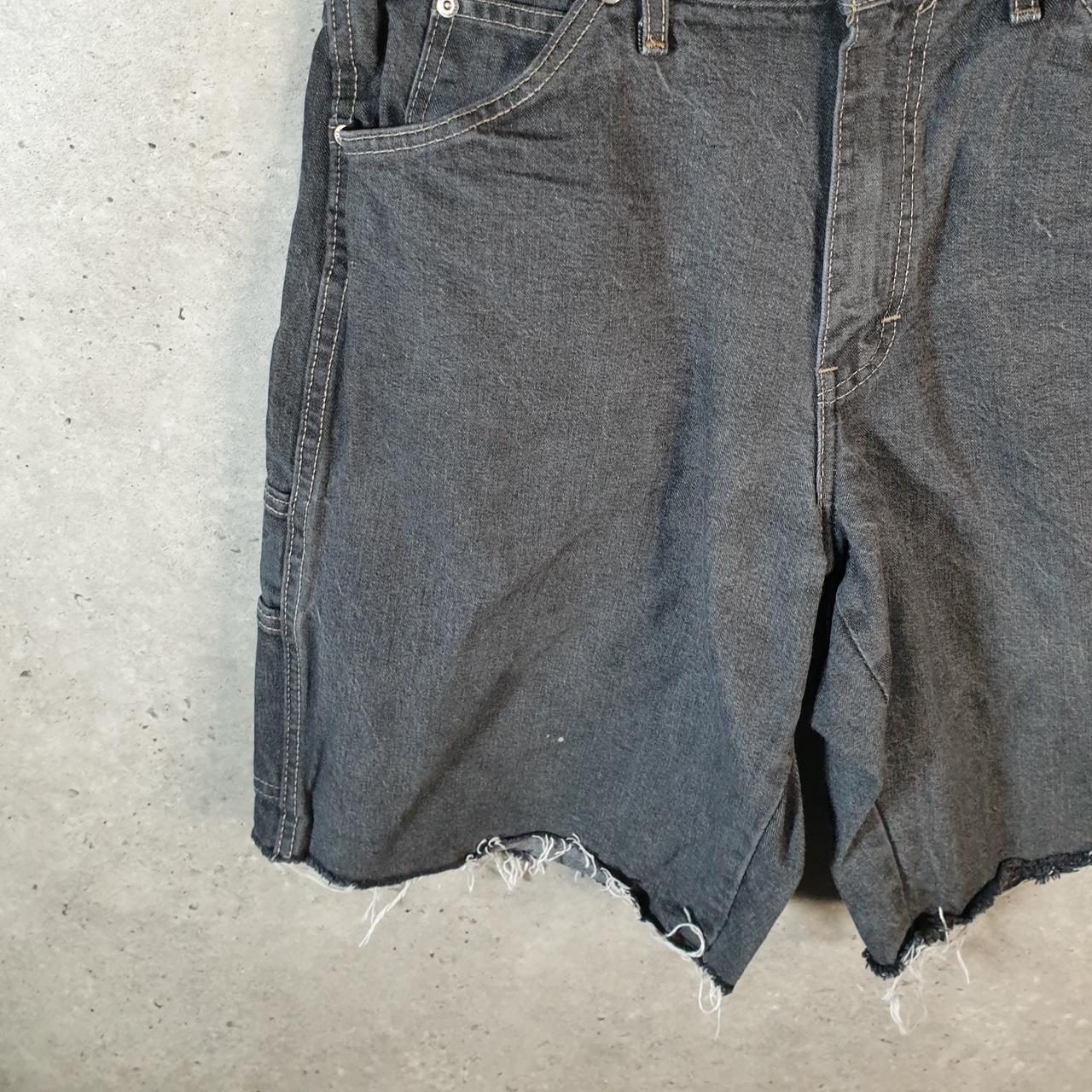 Vintage Dickies Baggy Chino Shorts Jorts Cargo Mens W34 Grey Denim Loose Fit
