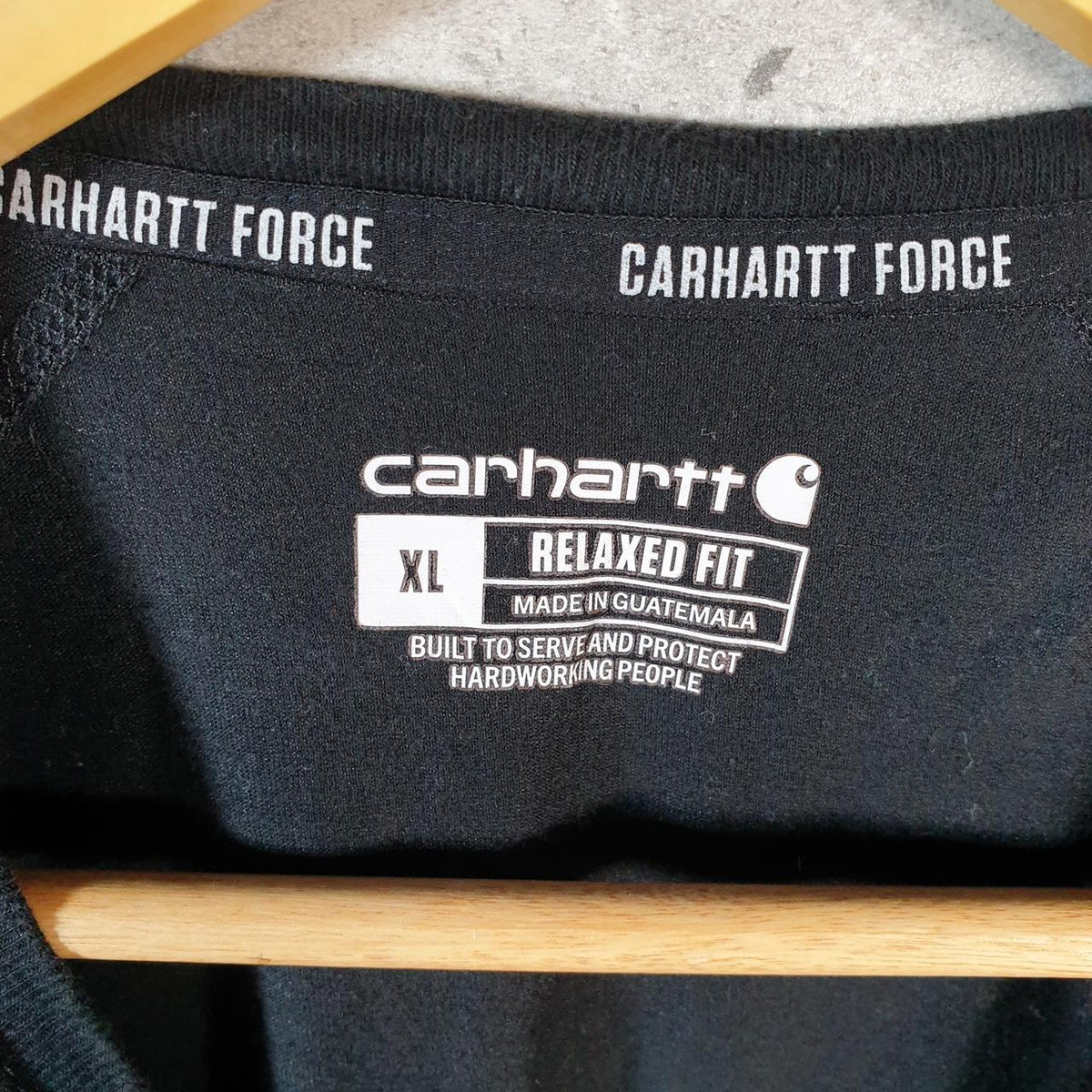 Vintage Carhartt Pocket T Shirt Men’s XL Black Workwear Chore Utility Relaxed Fit C9177