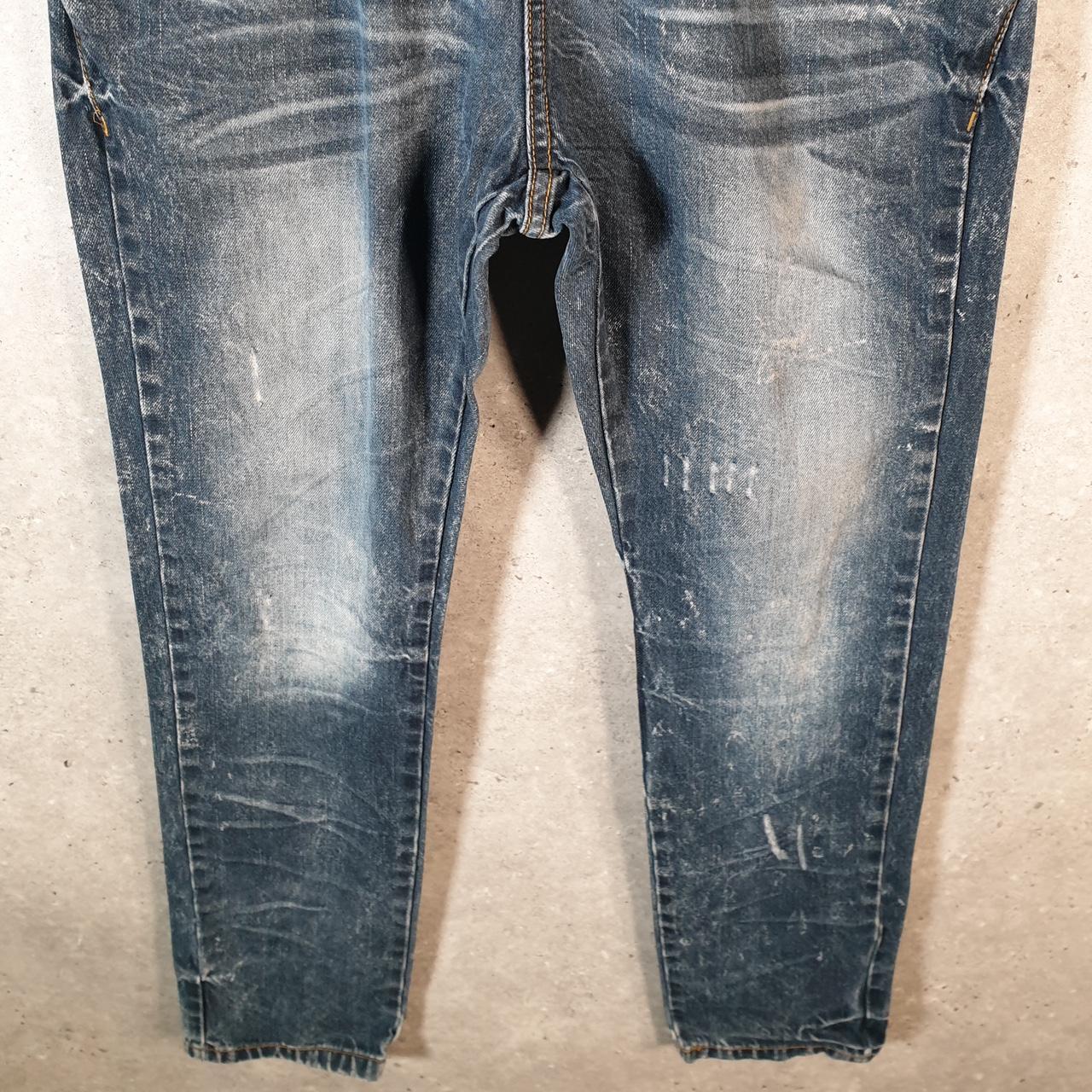 Vintage Tuogu Baggy Y2K Hip Hop Jeans Mens W29 Blue Embroidered Denim Big Fish Vintage