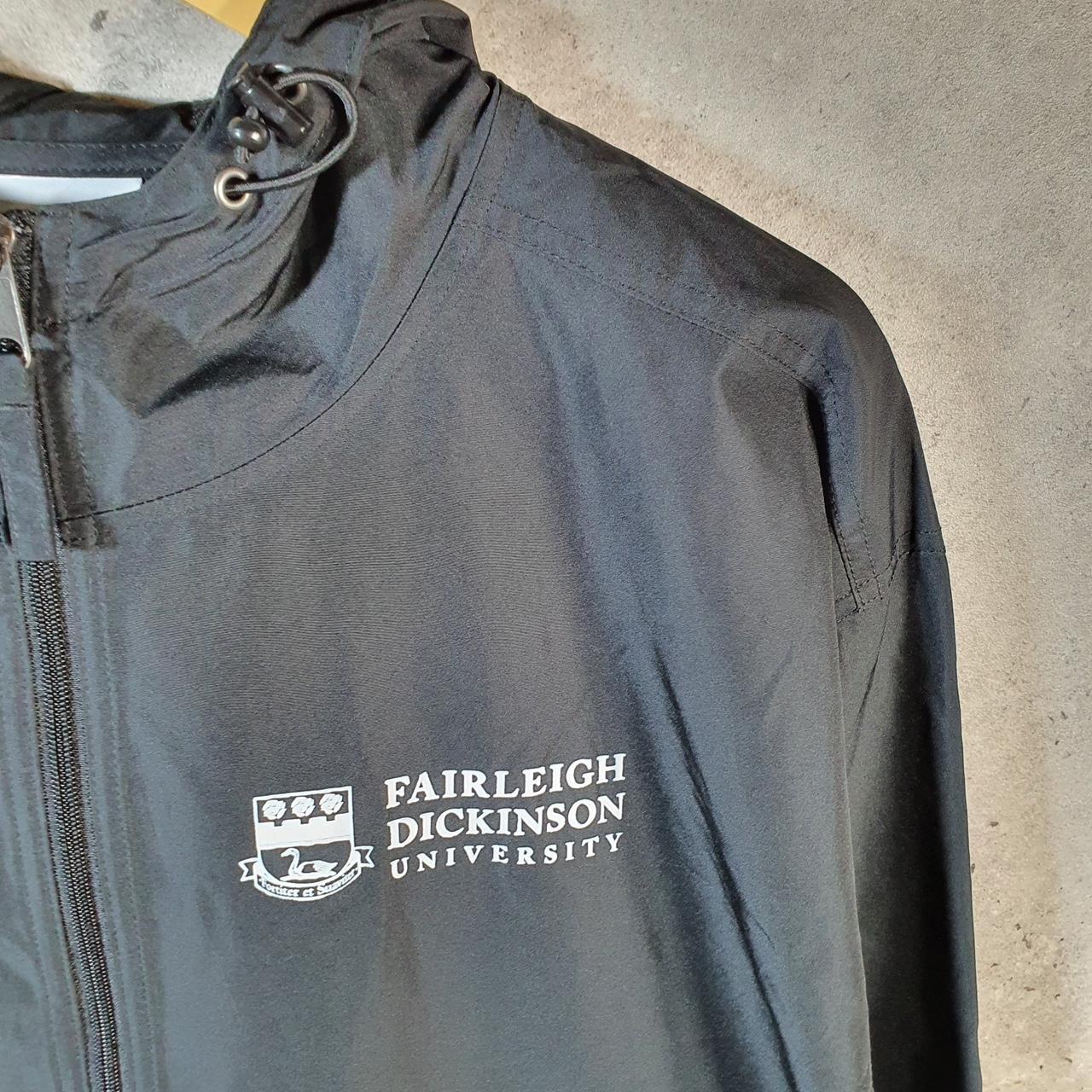 Vintage Champion Windbreaker Track Jacket Mens XL Black Fairleigh Dickinson Univeristy