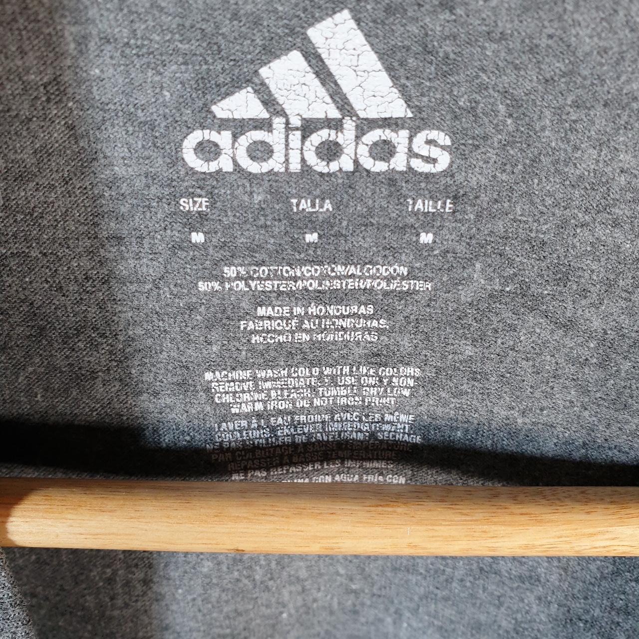 Vintage Adidas Amplifier T Shirt Shirt Men’s Medium Grey Three Stripes Logo Athletic C9885