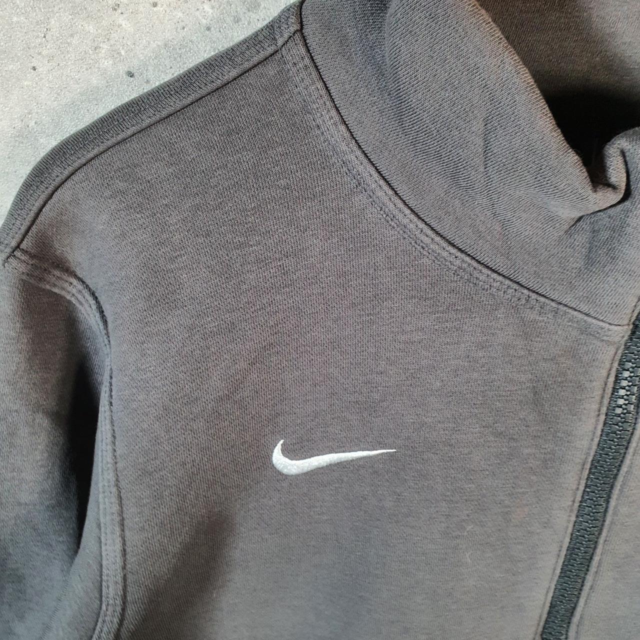 Vintage Nike Club Embroidered Hoodie Men’s Small Black 1/4 Zip Swoosh Y2K Pullover