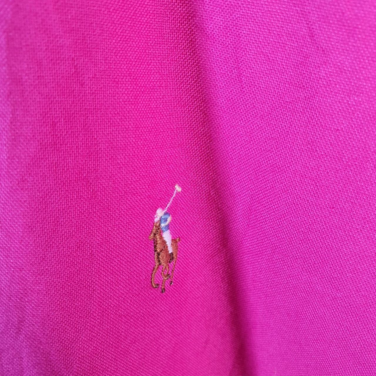 Vintage Ralph Lauren Button Down Shirt Men’s Large Pink Blake Cotton Pony Casual Big Fish Vintage