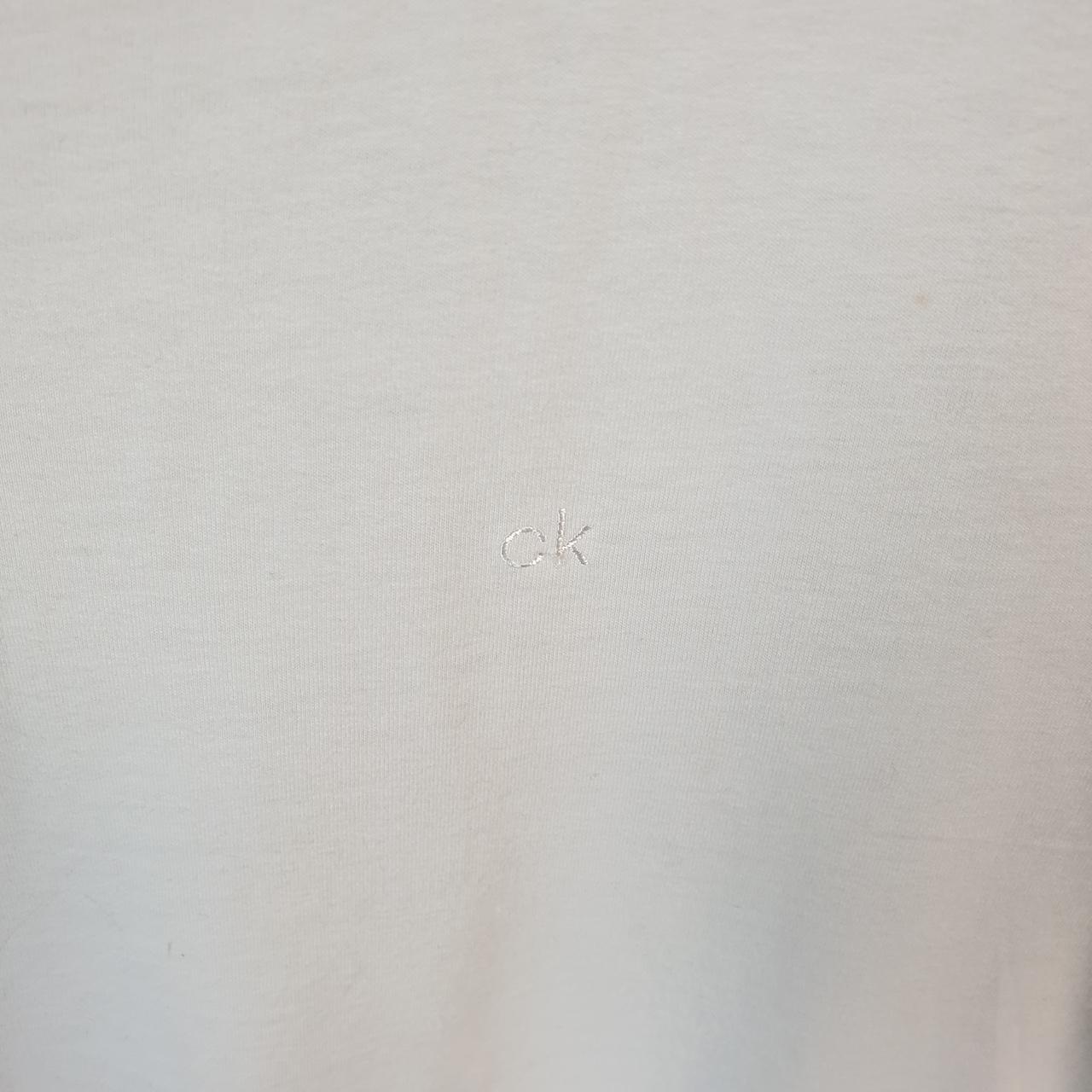 Vintage Calvin Klein Spellout Blank T Shirt Men’s Medium White Casual Sports