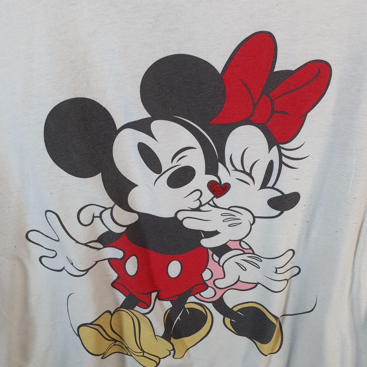 Vintage Disney Land Micky Mouse T Shirt Womens XL White Spellout Graphic