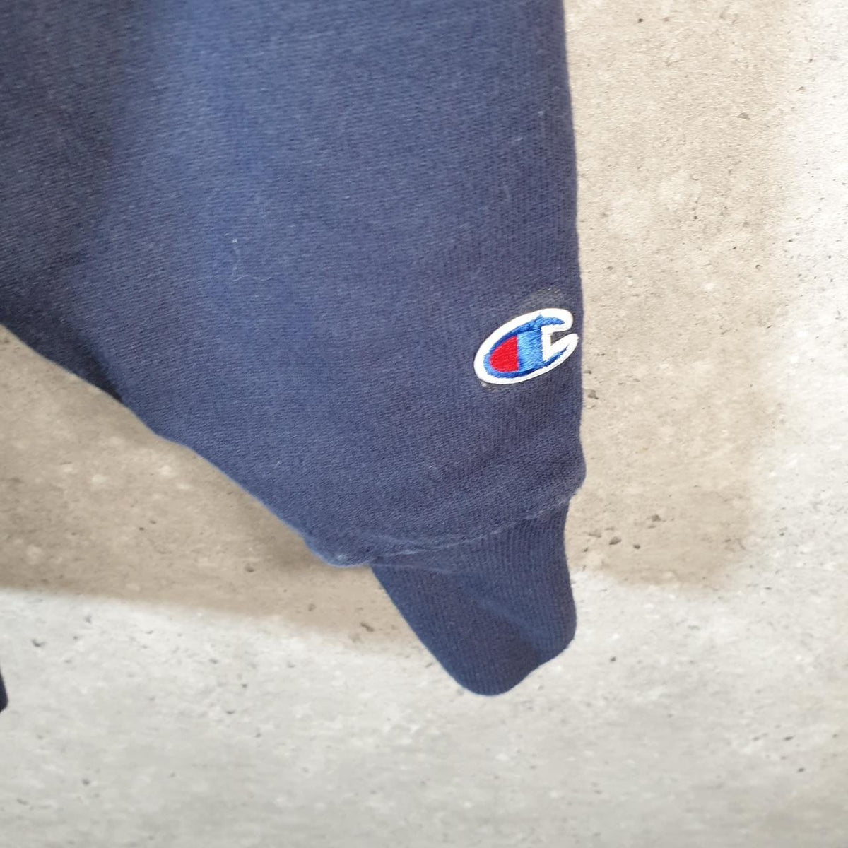 Vintage Champion Reverse Weave Hoodie Men’s Medium Navy Blue Pro Sport Pullover