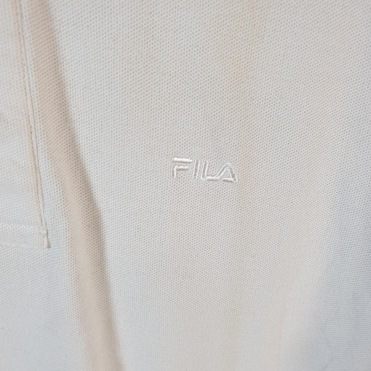 Vintage Fila Polo Shirt Men’s Small White Slim Fit Embroidered Logo
