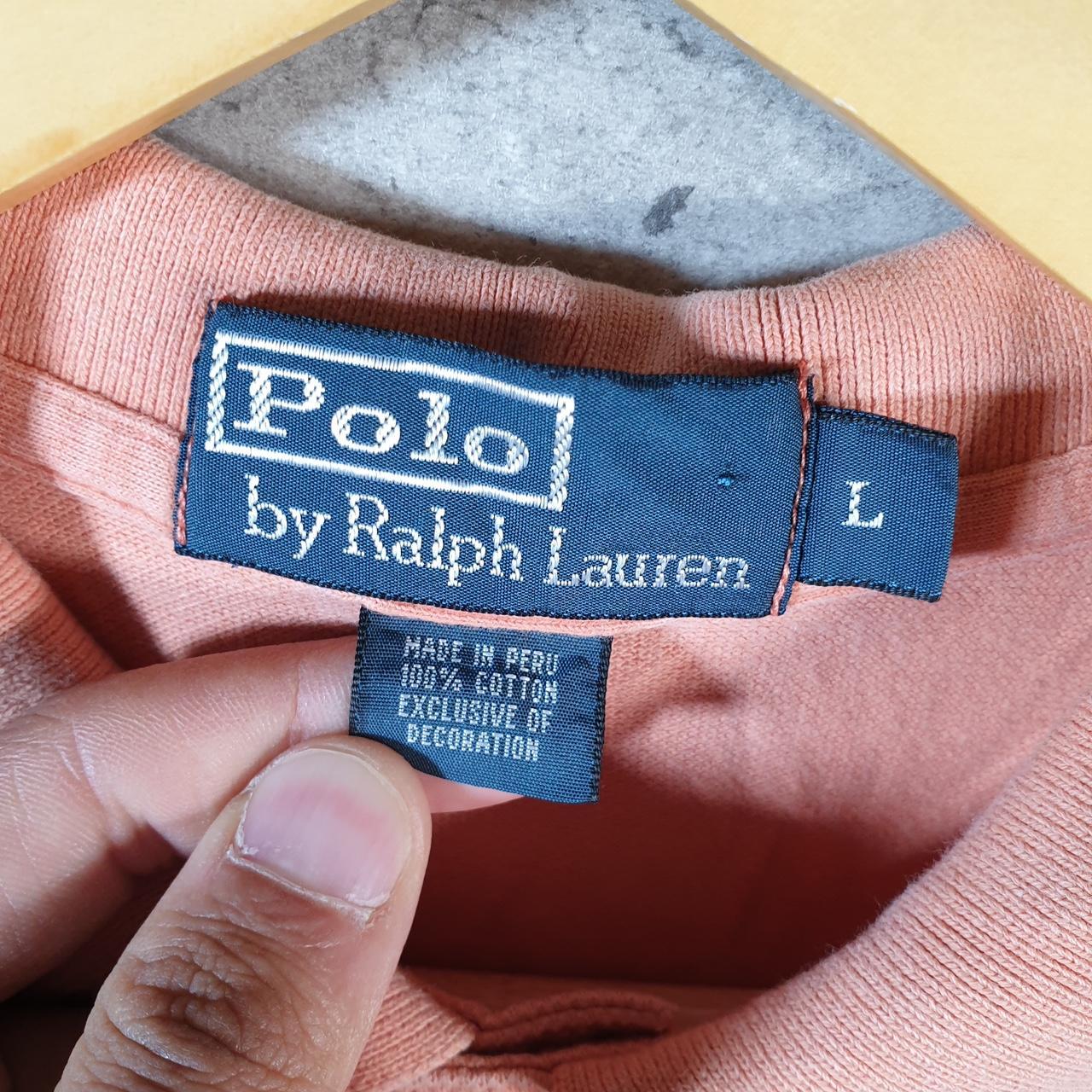 Vintage Ralph Lauren Polo Shirt Men’s Large Pink Classic Fit Embroidered Pony