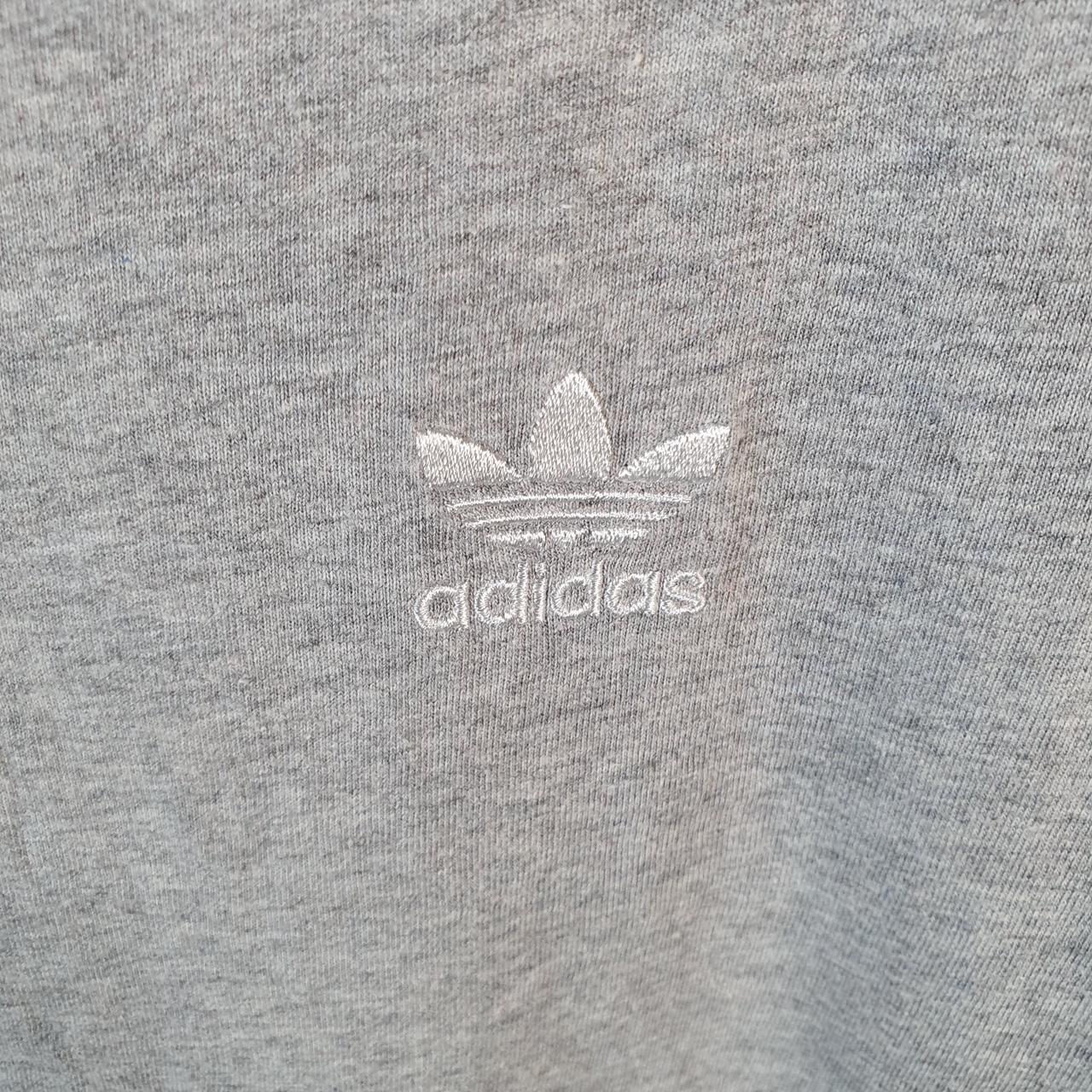 Vintage Adidas Trefoil Retro T Shirt Men’s Small Grey Three Stripes Logo