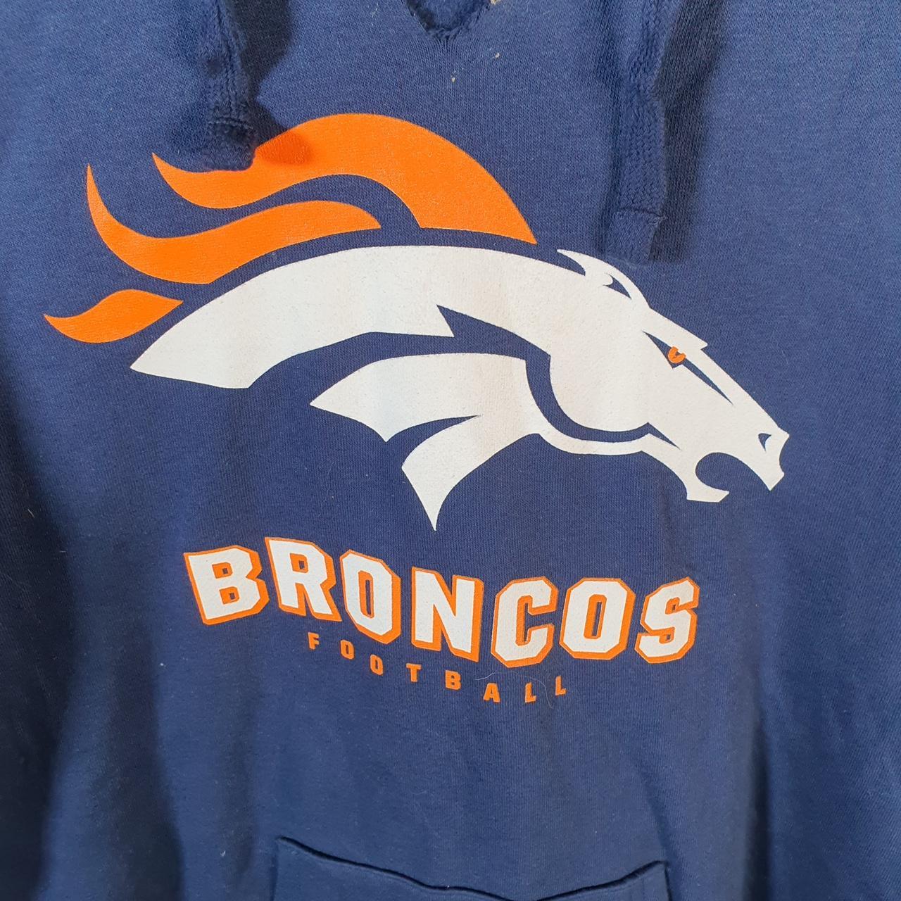 Vintage NFL Denver Broncos Hoodie Womens Large Blue USA Pro Sport American Football