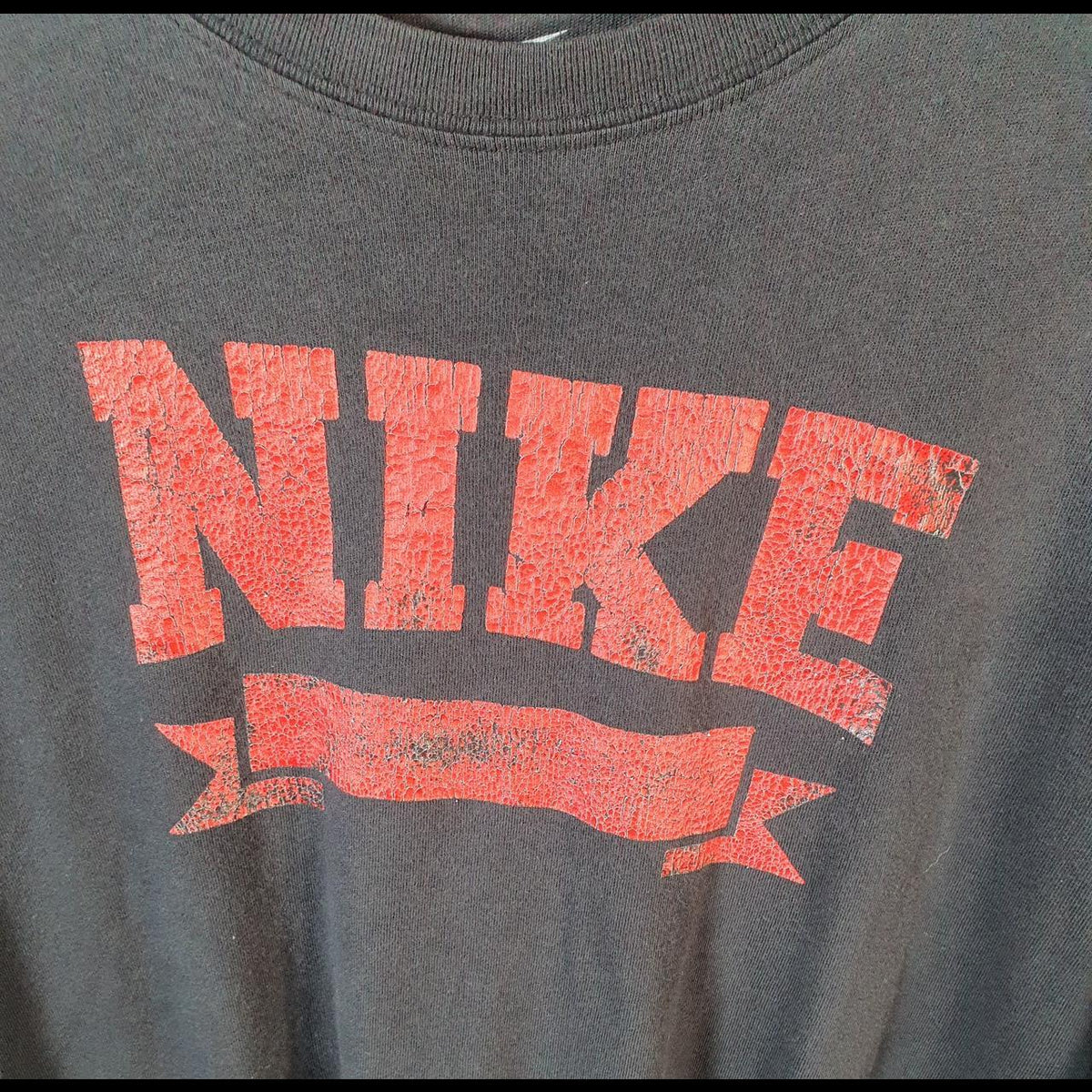 Vintage Nike Spellout T Shirt Men’s XL Black Logo Swoosh Athletic