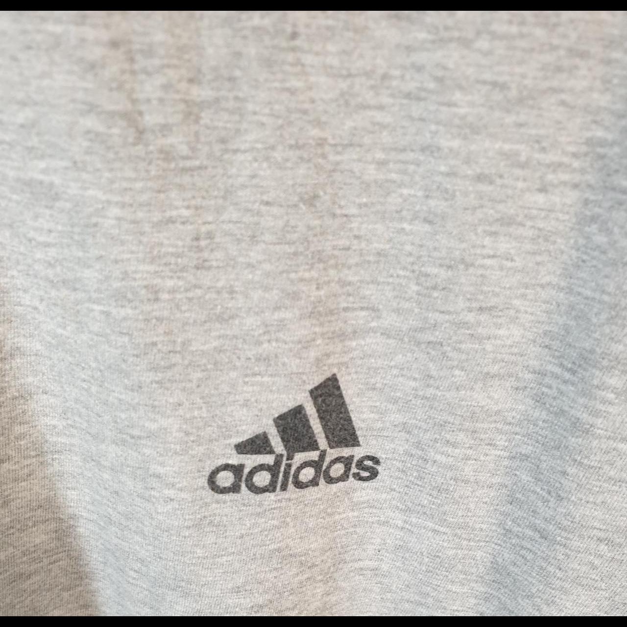 Vintage Adidas Golf T Shirt Men’s Large Grey Three Stripes Logo Athletic
