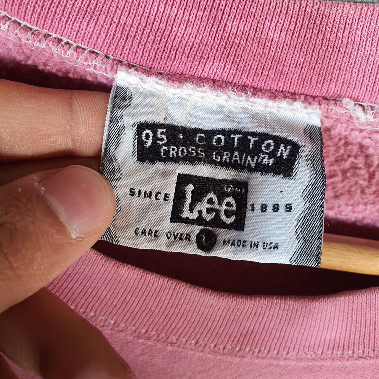 Vintage Lee Heavyweight Sweatshirt Men’s Large Pink Tie Dye Blank Baggy