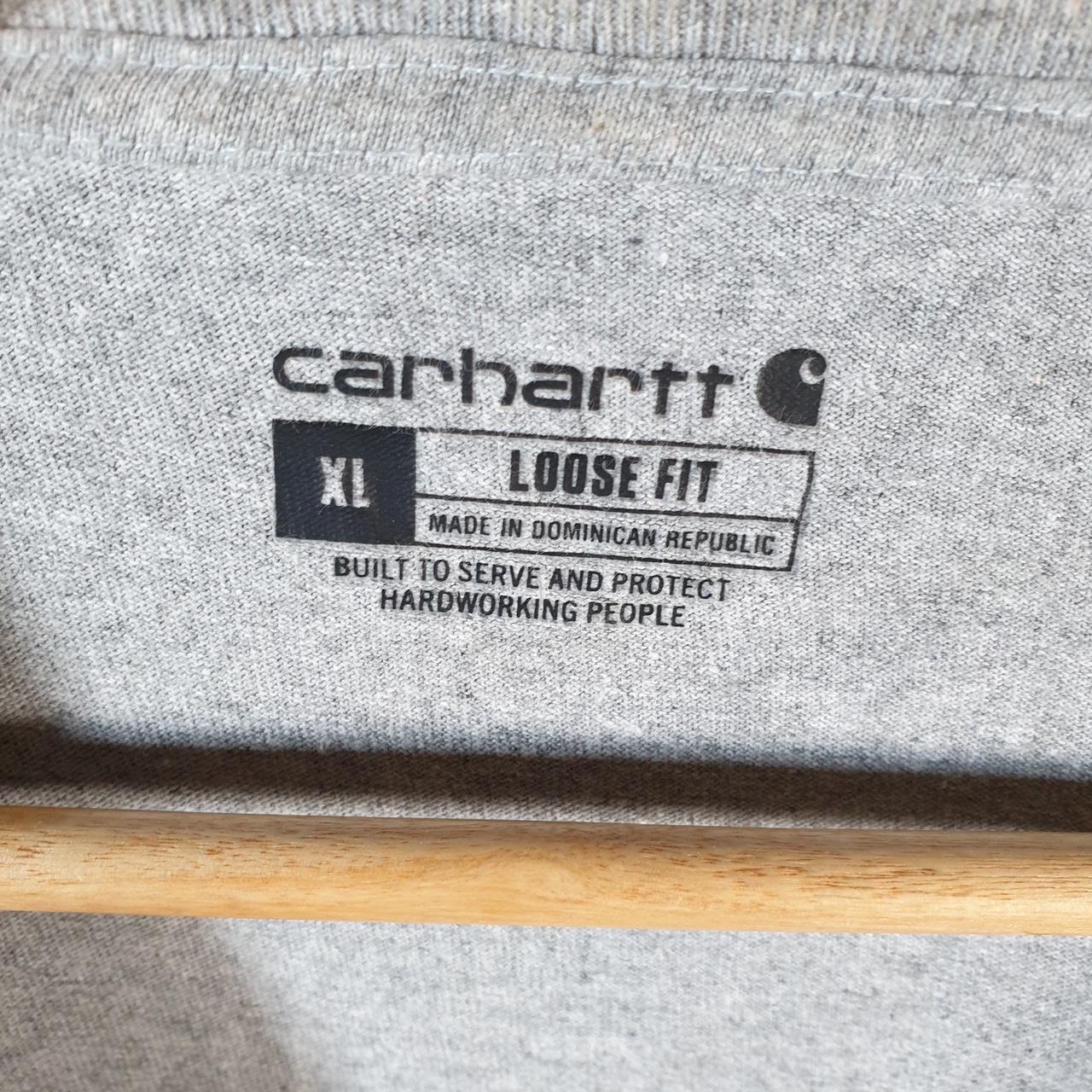 Vintage Carhartt Pocket T Shirt Men’s XL Grey Workwear Chore Utility Loose Fit