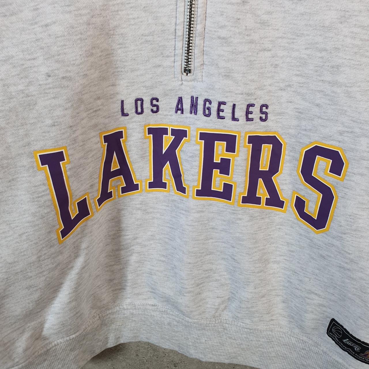 Vintage NBA Los Angeles 1/4 Zip Sweatshirt Womens XS Grey Pullover Pro Sport USA