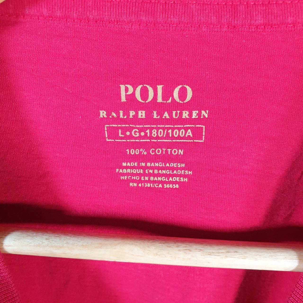 Vintage Ralph Lauren Polo Sport T Shirt Men’s Large Pink Classic Fit Embroidered Pony C8594