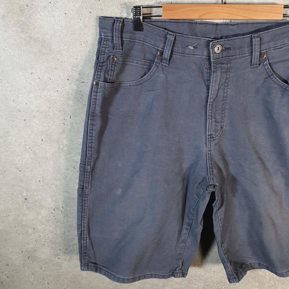 Vintage Dickies Baggy Chino Shorts Jorts Cargo Mens W36 Blue Relaxed Fit