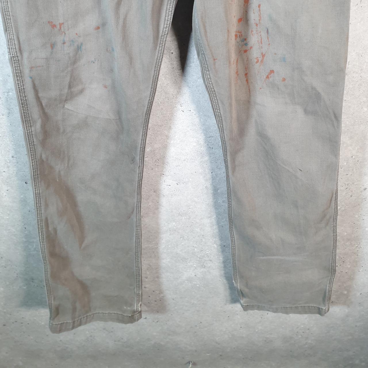Vintage Carhartt Carpenter Trousers Mens W32 L34 Khaki Green Relaxed Fit Workwear USA