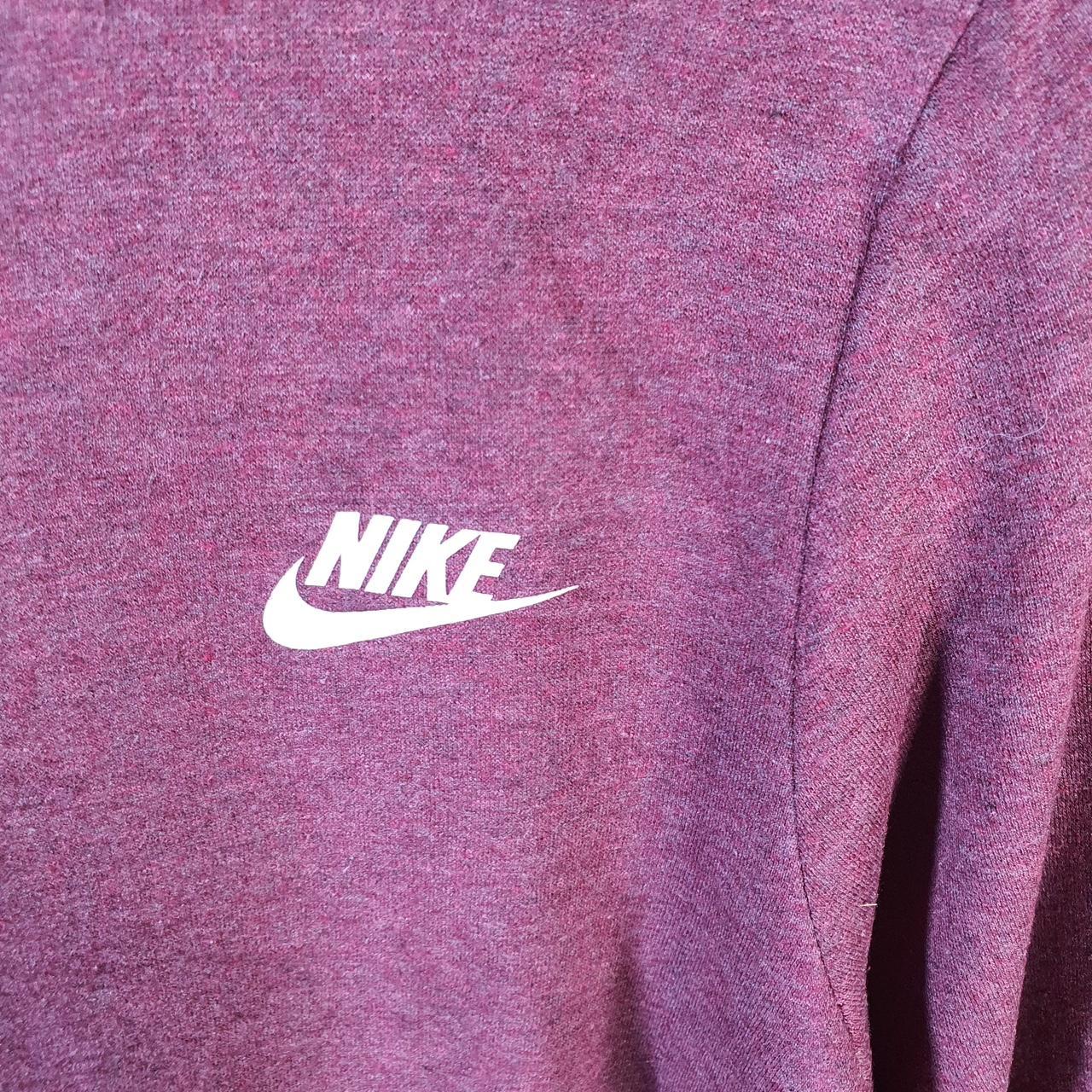 Vintage Nike Spellout Club Hoodie Womens Medium Burgundy Swoosh Y2K Pullover