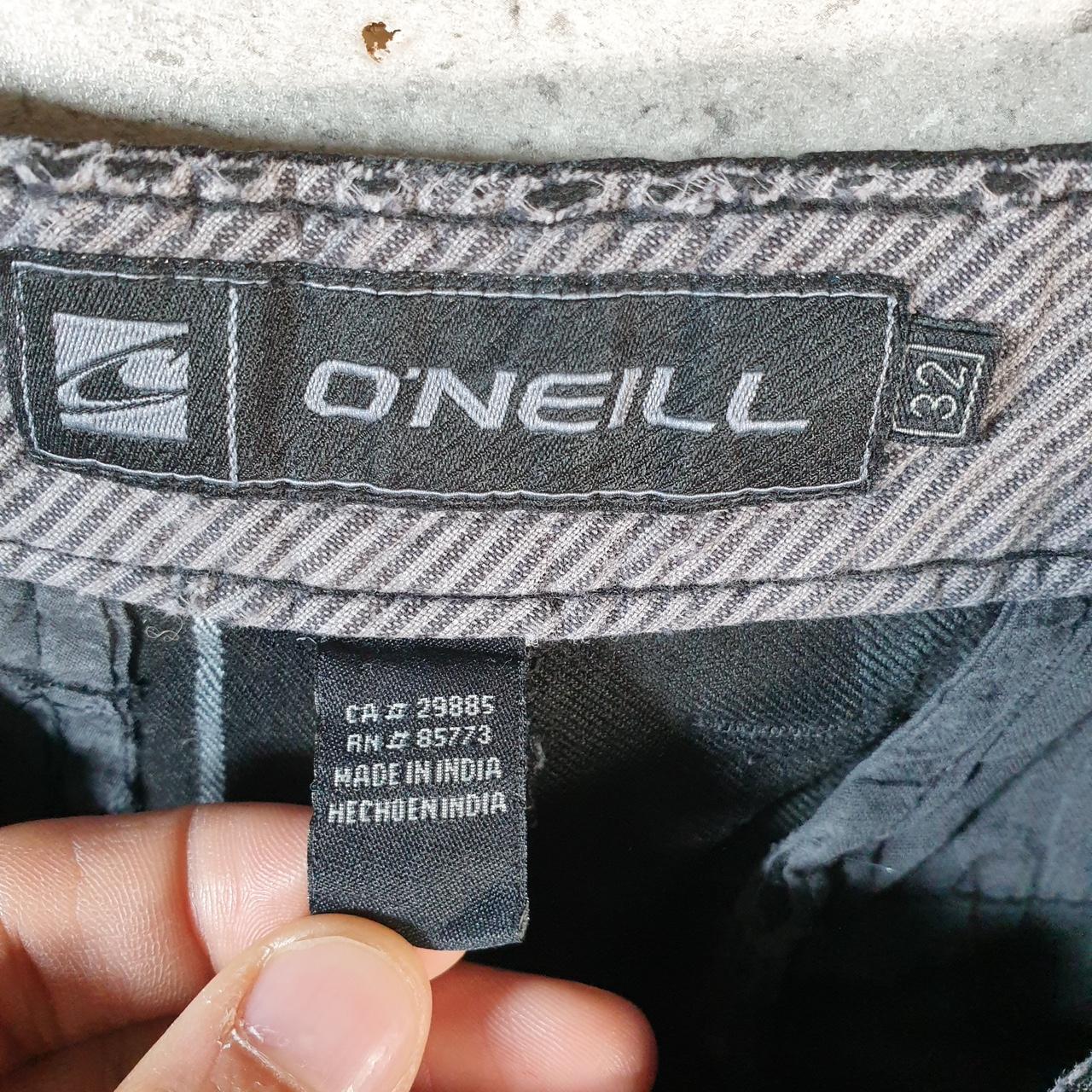 Vintage O’Neill Chino Shorts Jorts Cargo Men’s W32 Black Checkered Baggy Cotton