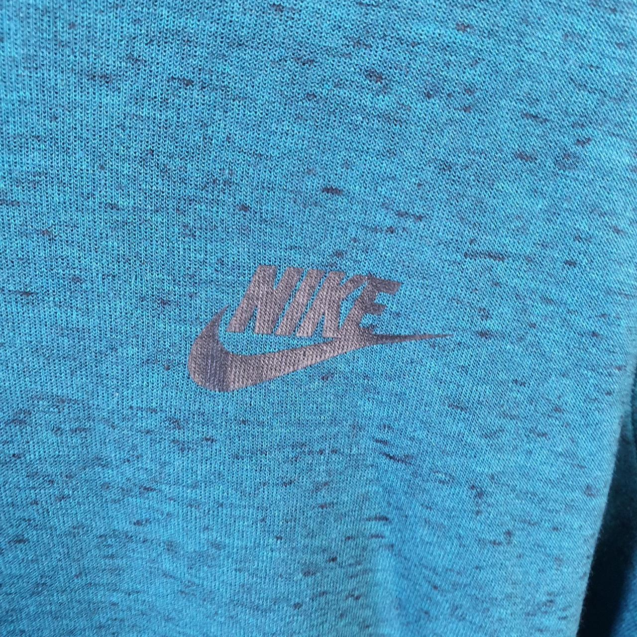 Vintage Nike Club Hoodie Womens XL Blue Turtle Neck Swoosh Y2K Pullover