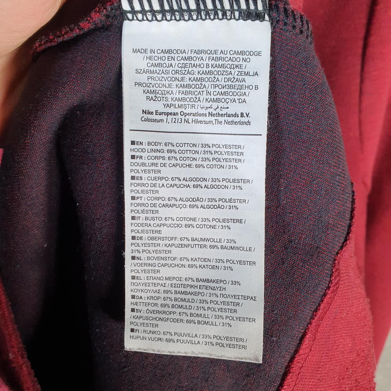 Vintage Nike Tech Fleece Hoodie Men’s Small Red Swoosh Y2K Pullover