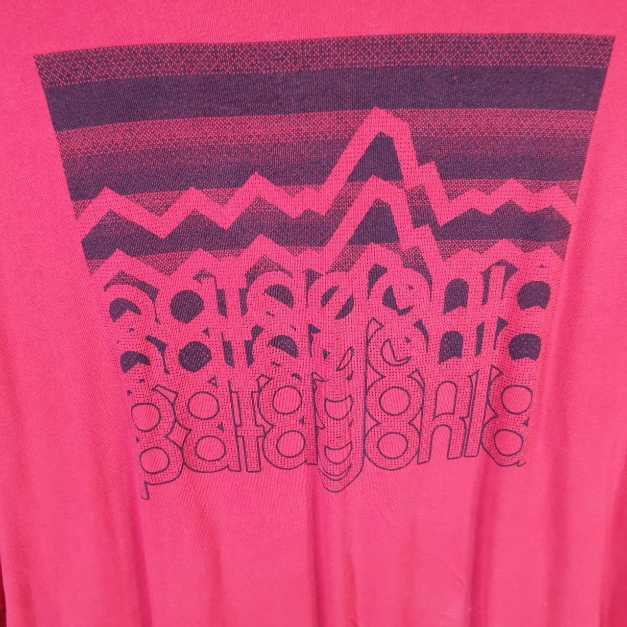 Vintage Patagonia Organic Cotton T Shirt Men’s Large Red Slim Fit Spellout Logo Big Fish Vintage