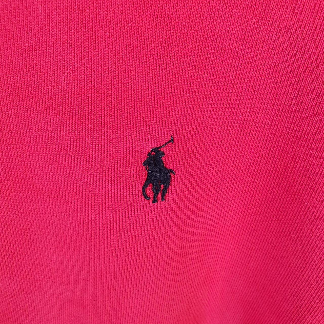 Vintage Ralph Lauren Polo Sweatshirt Men’s Large Red Boxy Baggy Cotton Pullover Pony
