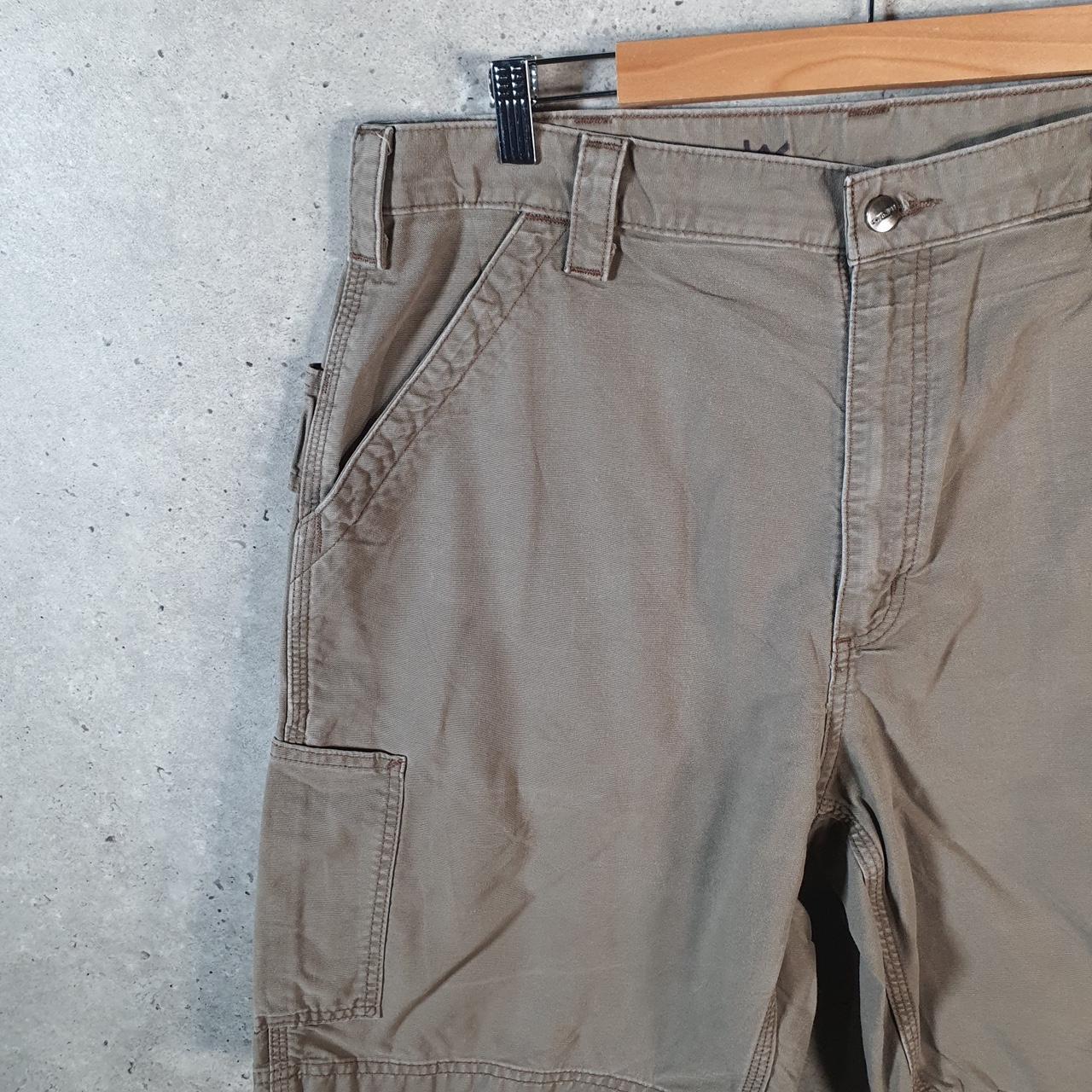 Vintage Carhartt Baggy Carpenter Shorts Jorts Cargo Men’s W38 Grey Loose Fit Workwear A4704