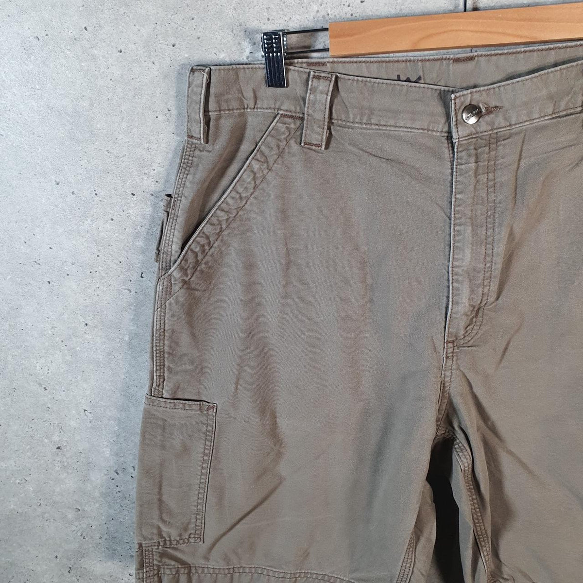 Vintage Carhartt Baggy Carpenter Shorts Jorts Cargo Men’s W38 Grey Loose Fit Workwear A4704