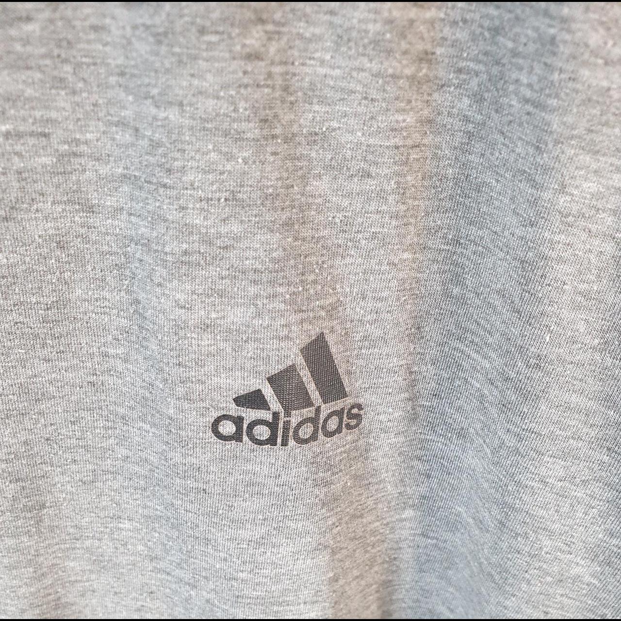 Vintage Adidas ClimaLite Ultimate T Shirt Men’s XL Grey Three Stripes Logo Athletic