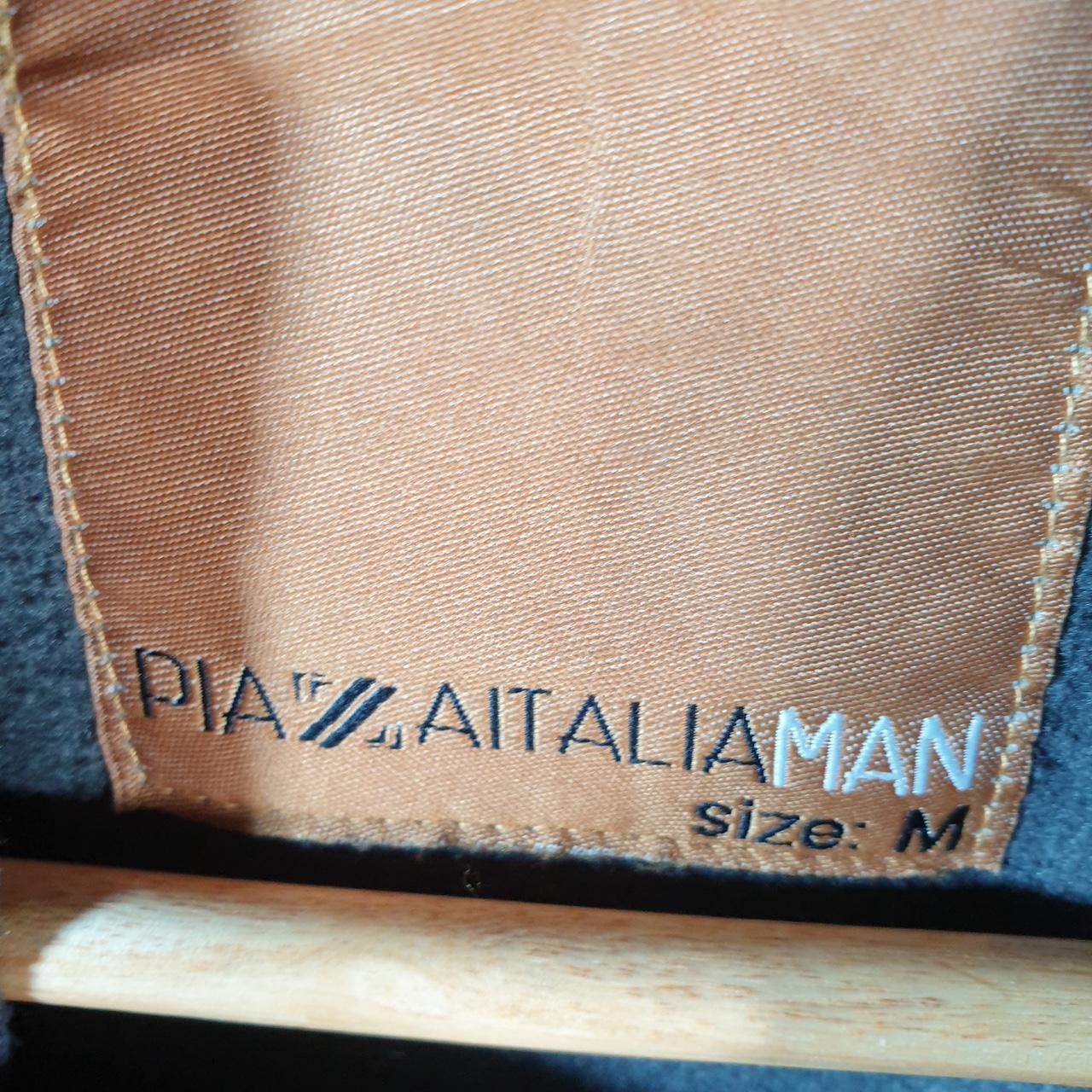 Piaza Italia Man Suede Bomber Jacket Men’s Medium Grey Embroidered Logo