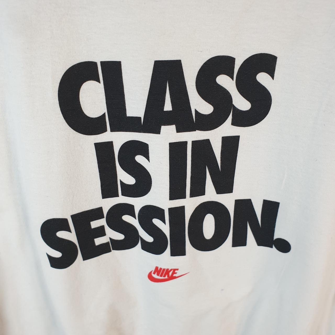 Vintage Nike Club Is In Session T Shirt Men’s XL White Logo Swoosh Athletic