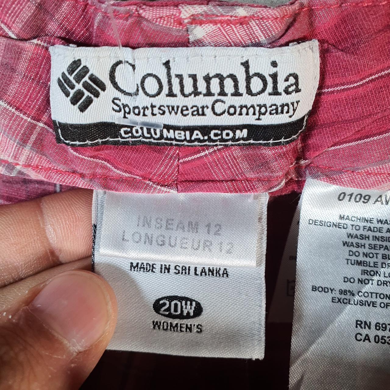 Vintage Columbia Cargo Shorts Womens W40 Pink Athletic Hiking