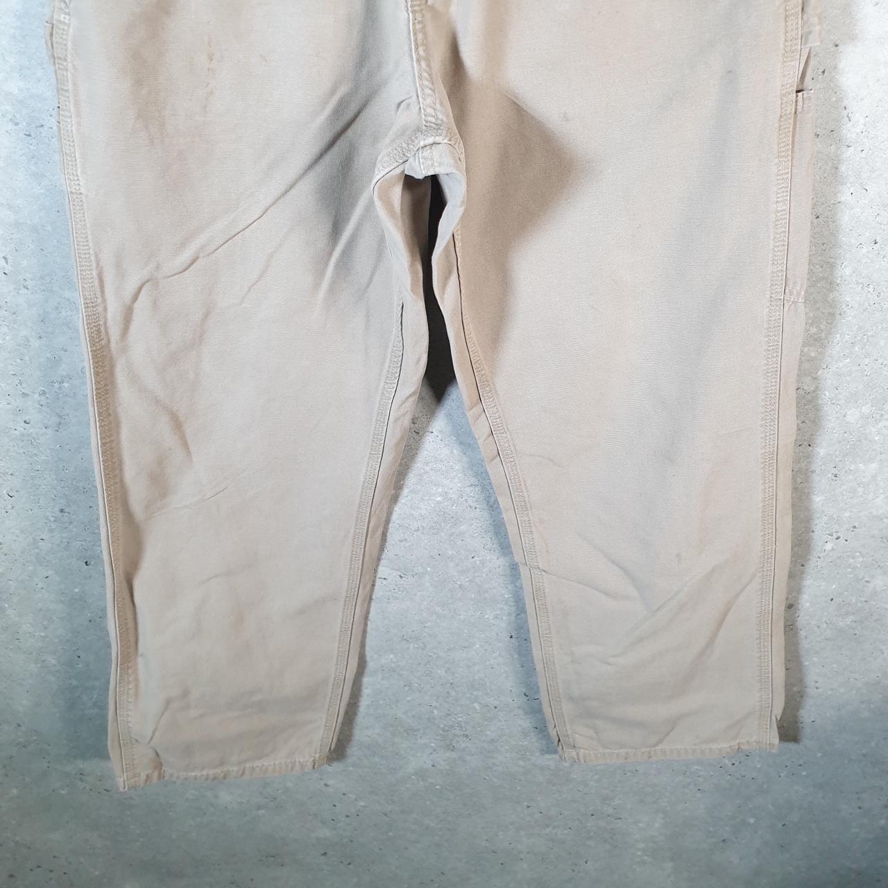 Vintage Carhartt Carpenter Trousers Mens W34 L29 Brown Loose Fit Workwear