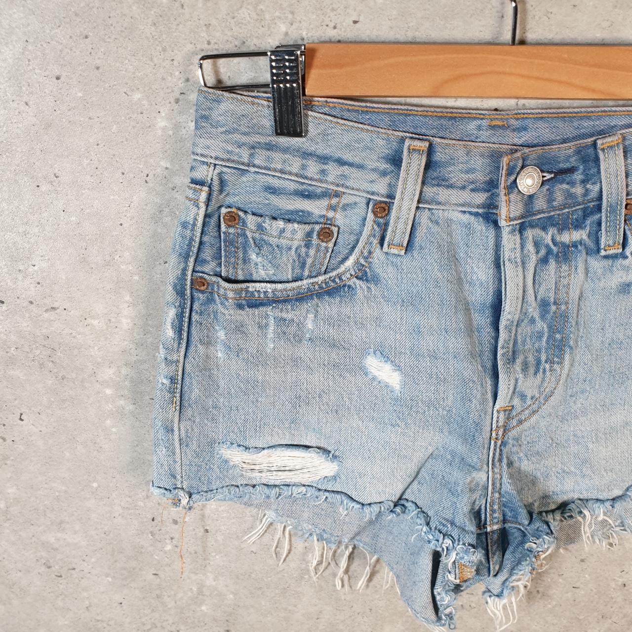Vintage Levi’s 501 Baggy Shorts Jorts Cargo Womens W24 Blue Relaxed Denim