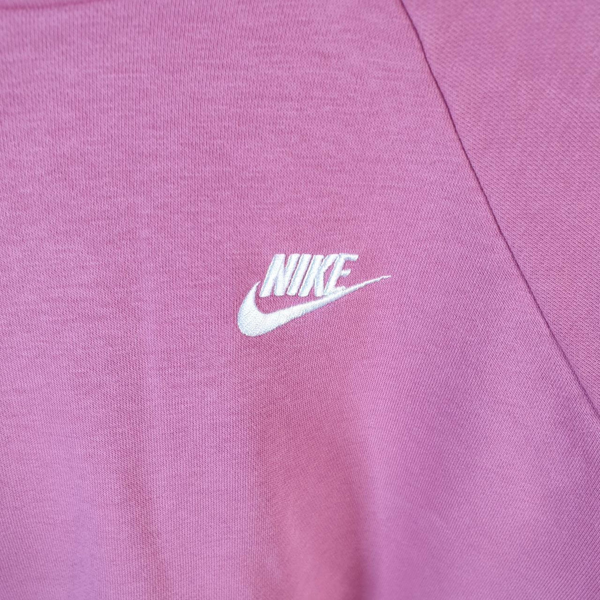 Vintage Nike Club Hoodie Womens Medium Pink Swoosh Y2K Pullover Logo