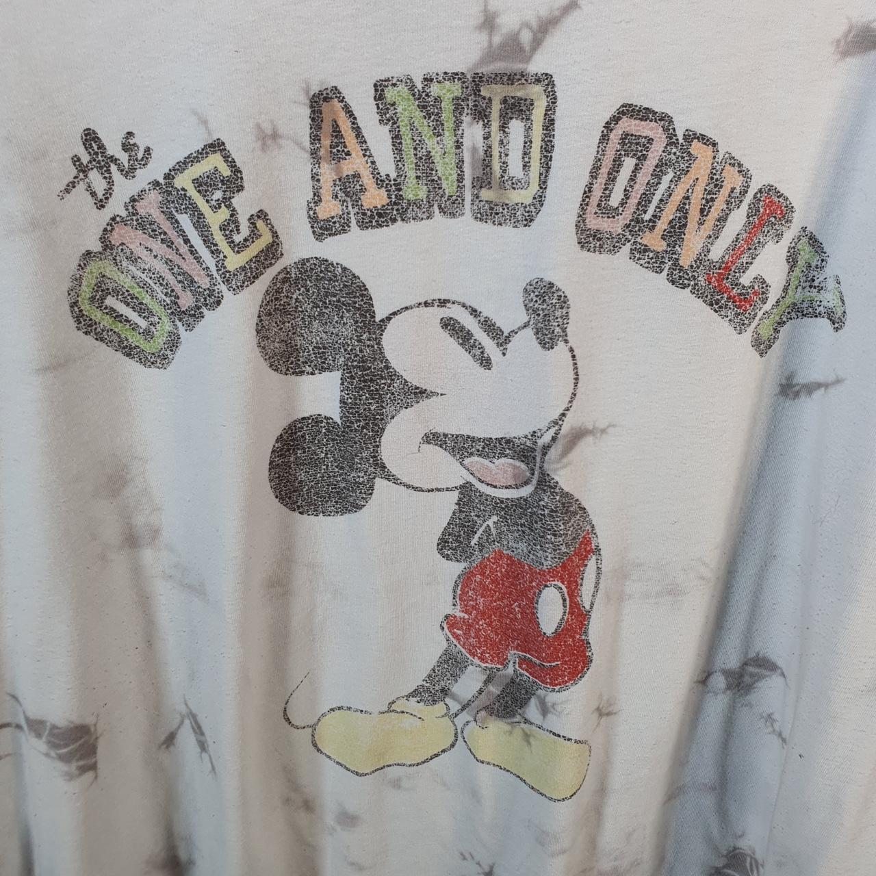 Vintage Disney Land Mickey Mouse T Shirt Womens 3XL White Tie Dye Graphic Cartoon