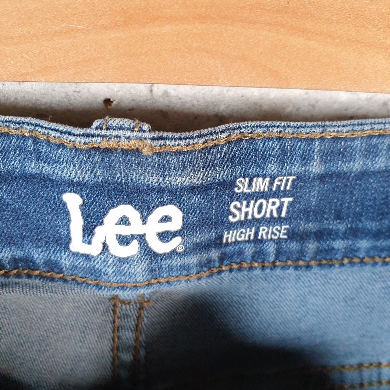 Vintage Lee Baggy Shorts Jorts Cargo Womens W38 Blue Relaxed Denim