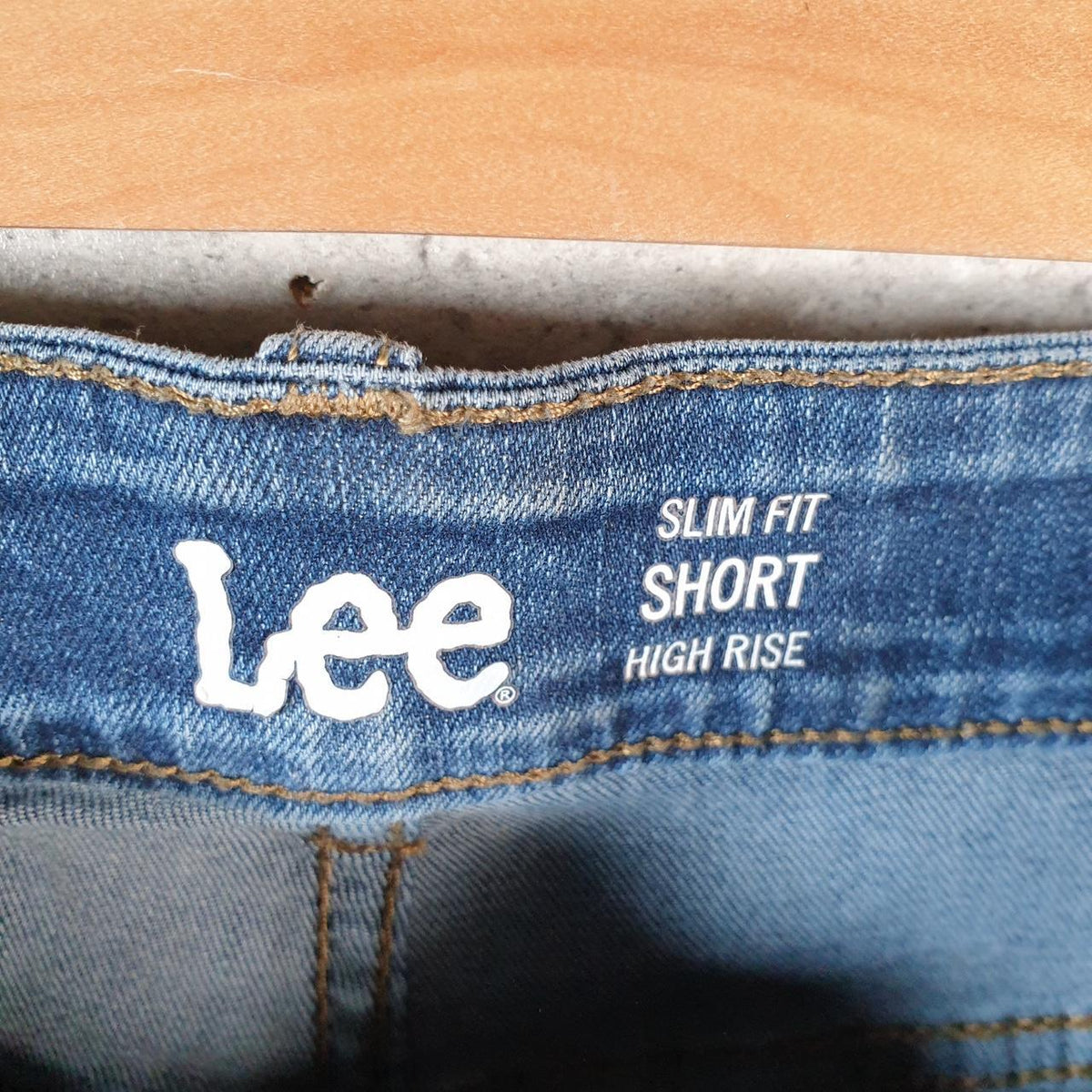 Vintage Lee Baggy Shorts Jorts Cargo Womens W38 Blue Relaxed Denim