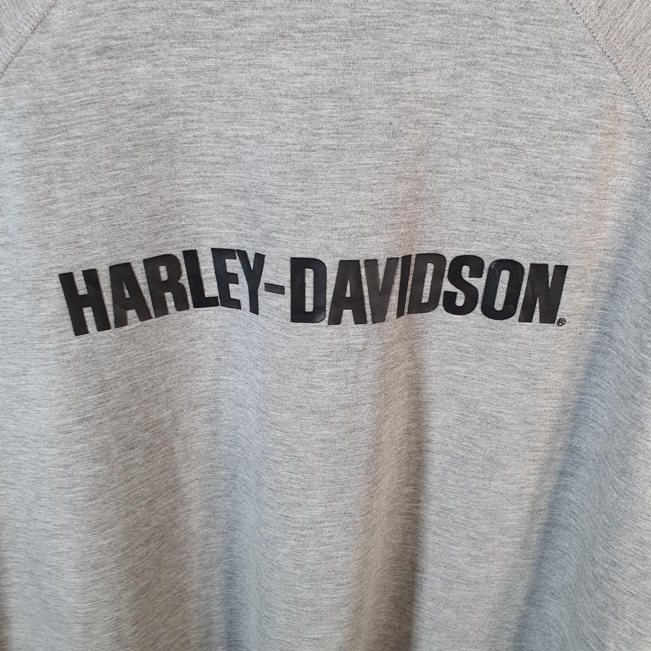 Vintage Harley Davidson Spellout Sweatshirt Mens Large Grey Skull Motorcycle USA Pullover